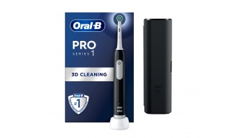 Oral-B Electric Toothbrush with Travel Case | Pro Series 1 | Rechargeable | For adults | Number of brush heads included 1 | Number of teeth brushing modes 3 | Black