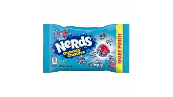 Košļājamās konfektes NERDS GUMMY CLUSTERS (VERY BERRY), 85g