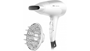 Braun | Hair Dryer | HD385 | 2000 W | Number of temperature settings 3 | Ionic function | Diffuser nozzle | White