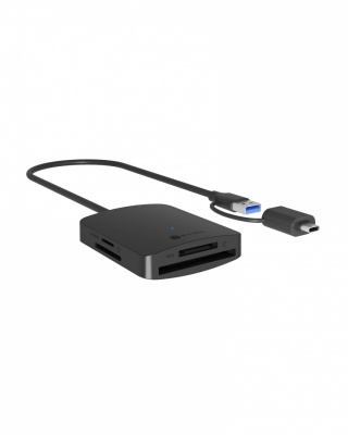 Raidsonic 4-in-1 Card Reader with USB 3.2 Gen 1 Type-A + Type-C | IB-CR302-CU3