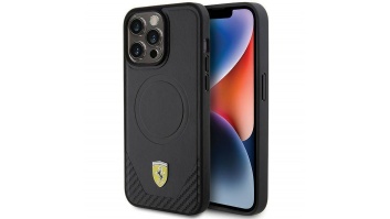 Ferrari FEHMP15XPTEK iPhone 15 Pro Max6.7" black hardcase Carbon Metal Logo MagSafe | ferrari