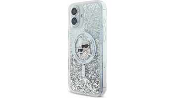 Karl Lagerfeld KLHMP16MLGKCSGH iPhone16 Plus 6.7" hardcase transparent Liquid Glitter Karl&Choupette | Karl Lagerfeld