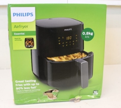 SALE OUT.  | Philips | Air Fryer | HD9252/70 | Power 1400 W | Capacity 4.1 L | Black/Silver | DAMAGED PACKAGING