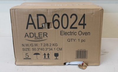 SALE OUT.  | Adler Electric Oven | AD 6024 | 22 L | 1300 W | Black | DAMAGRED PACKAGING
