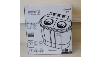 SALE OUT. Camry CR 8052 Mini washing machine with spinning function, Washing capacity up to 3kg, Spinning capacity up to 1kg, White-Gray | Camry | Washing machine | CR 8052 | Top loading | Washing capacity 3 kg | 1300 RPM | Depth 40 cm | Width 60 cm | Whi