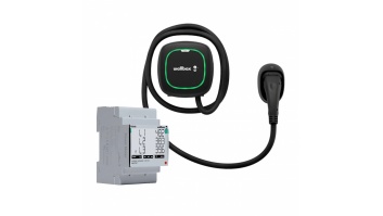 Wallbox Pulsar Max Electric Vehicle charge, IK10 protection rating, Black + Wallbox Power Meter | 22 kW | 5 m