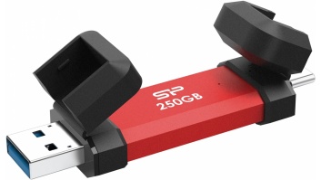SILICON POWER DS72 Dual USB-C/USB 3.2 Gen 2, 250GB, Red