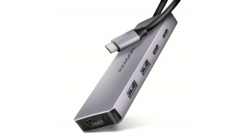 AXAGON HMC-5H60 USB 5Gbps hub, 2x USB-A, 1x USB-C, HDMI 4k/60Hz, PD 100W