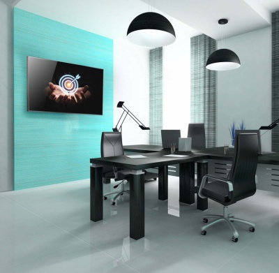EDBAK Wall mount | Lateral adjustment of the screen once mounted on the wall plate | 50-86 " | Maximum weight (capacity) 80 kg | Black