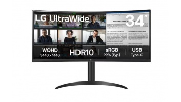 LCD Monitor|LG|34WR55QK-B|34"|Business/Curved/21 : 9|Panel VA|3440x1440|21:9|100Hz|5 ms|Height adjustable|Tilt|Colour Black|34WR55QK-B