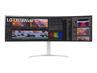 LG 49WQ95C-W 49“ UltraWide Curved LED Monitor 5120x1440/400cd/m2/5ms/ HDMI USB Type C Display Port | LG | Monitor | 49WQ95C-W | 49 " | IPS | QHD | 32:9 | 144 Hz | 5 ms | 5120 x 1440 | 400 cd/m² | HDMI ports quantity 2 | Silver | Warranty 36 month(s)