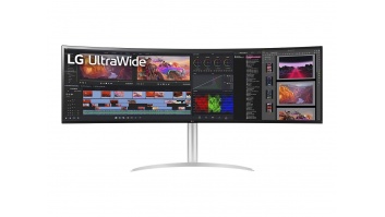 LG 49WQ95C-W 49“ UltraWide Curved LED Monitor 5120x1440/400cd/m2/5ms/ HDMI USB Type C Display Port | LG | Monitor | 49WQ95C-W | 49 " | IPS | QHD | 32:9 | 144 Hz | 5 ms | 5120 x 1440 | 400 cd/m² | HDMI ports quantity 2 | Silver | Warranty 36 month(s)