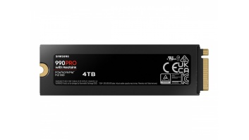 Samsung | 990 PRO with Heatsink | 4000 GB | SSD form factor M.2 2280 | Solid-state drive interface M.2 NVME | Read speed 7450 MB/s | Write speed 6900 MB/s