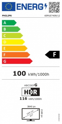 Philips 4K LED TV | 65PUS7409/12 | 65 | Smart TV | Google TV | UHD | Black