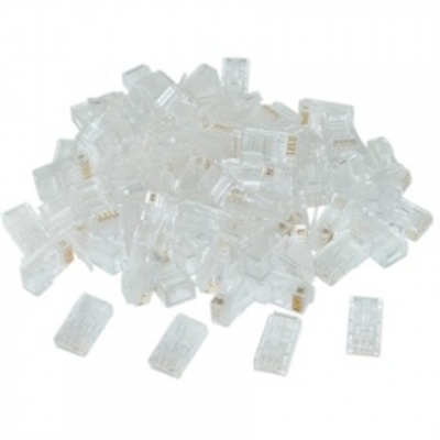 Modular plug (adapter) 8P8C for solid CAT6 LAN cable, 10 pcs per bag | Cablexpert