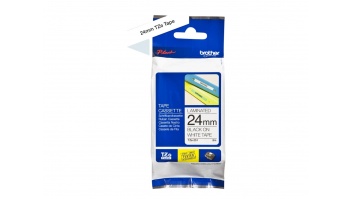 Brother | TZ-251 Laminated Tape | Black on White | TZe | 8 m | 2.4 cm