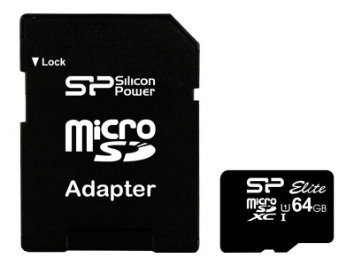 Silicon Power | Elite UHS-I | 64 GB | MicroSDXC | Flash memory class 10 | SD adapter