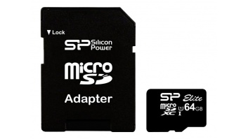 Silicon Power | Elite UHS-I | 64 GB | MicroSDXC | Flash memory class 10 | SD adapter