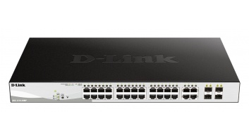 D-Link | Switch | DGS-1210-28MP | Web Management | Rack mountable | Gigabit Ethernet (copper) ports quantity 24 | SFP ports quantity 4 | PoE/Poe+ ports quantity 24 | Power supply type External | Lifetime month(s)