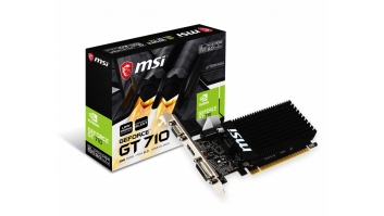 MSI | GT 710 2GD3H LP | NVIDIA | 2 GB | GeForce GT 710 | DDR3 | DVI-D ports quantity 1 | HDMI ports quantity 1 | PCI Express 2.0 x16 (uses x8) | Memory clock speed 1600 MHz | Processor frequency 954 MHz | VGA (D-Sub) ports quantity 1