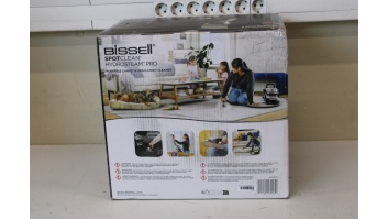 SALE OUT. Bissell | Portable Carpet and Upholstery Cleaner | SpotClean HydroSteam Pro | Corded operating | Washing function | 1000 W | - V | Black | UNPACKED, USED, SCRATCHED | Bissell | Portable Carpet and Upholstery Cleaner | SpotClean HydroSteam Pro | 