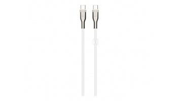 Fixed | Braided Cable USB-C/USB-C, 2m, 100W | FIXDB-CC2-WH