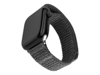 Fixed | Sporty Strap for Apple Watch 42/44/45mm | 160-210 mm | Dark gray | Nylon