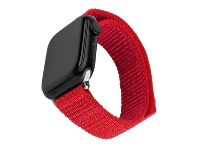 Fixed | Sporty Strap for Apple Watch 42/44/45mm | 160-210 mm | Red | Nylon