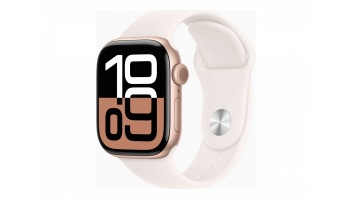 Apple Watch Series 10 | Smart watch | GPS (satellite) | Always-On Retina display | 42mm | Waterproof | Rose Gold