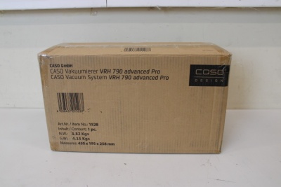 SALE OUT. Caso VRH 790 advanced Pro Vacuum sealer | Caso | Bar Vacuum sealer | VRH 790 Advanced Pro | Power 130 W | Temperature control | USED, SCRATCHES ON TOP