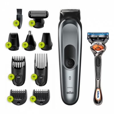 Braun Trimmer All-in-one MGK7221 Nose trimmer included Number of shaver heads/blades 1 Black/Grey Wet & Dry