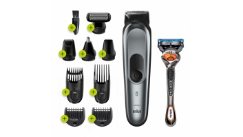 Braun Trimmer All-in-one MGK7221 Nose trimmer included Number of shaver heads/blades 1 Black/Grey Wet & Dry