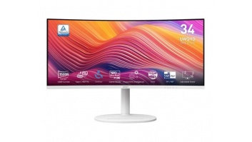 LCD Monitor|MSI|MODERN MD342CQPW|34"|Business/Curved/21 : 9|Swivel|Pivot|Height adjustable|Tilt|Matte|Panel VA|3440x1440|21:9|120Hz|5 ms|Speakers|Colour White|MODERNMD342CQPW