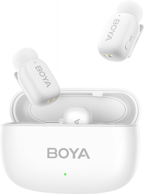 Boya | Mini-13 Ultracompact 2.4GHz Wireless Microphone System with lightning+USB-C | White