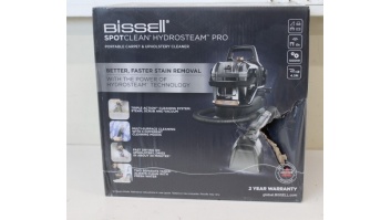 SALE OUT. Bissell SpotClean HydroSteam Pro | Bissell | Portable Carpet and Upholstery Cleaner | SpotClean HydroSteam Pro | Corded operating | Washing function | 1000 W | - V | Black | Warranty 24 month(s) | DAMAGED PACKAGING