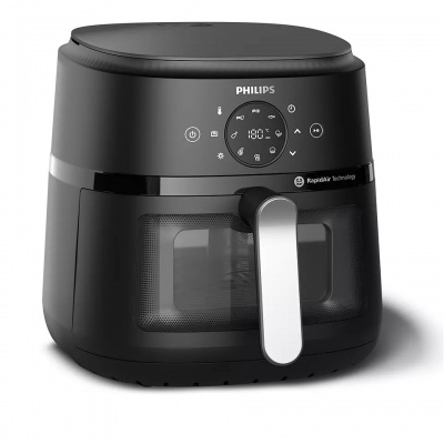 Akcija! Philips karstā gaisa katls, 1700W, 6.2L, melns