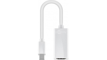 Goobay | Mini DisplayPort/HDMI adapter cable 1.1 | 51729 | White | Mini DisplayPort male | HDMI female (Type A)