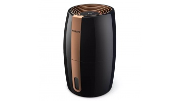 Philips | HU2718/10 | Humidifier | 17 W | Water tank capacity 2 L | Suitable for rooms up to 32 m² | NanoCloud technology | Humidification capacity 200 ml/hr | Black/Copper