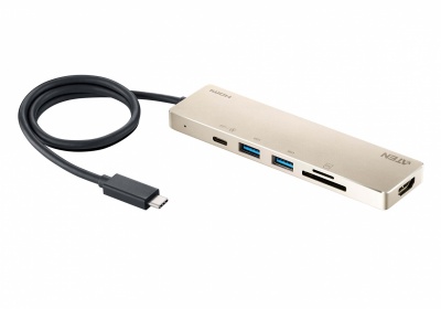 Aten UH3239 USB-C Multiport Mini Dock with Power Pass-Through | Aten | USB-C Multiport Mini Dock with Power Pass-Through | UH3239 | Dock