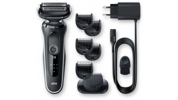 Braun | Shaver | 51-W1500s | Operating time (max) 50 min | Wet & Dry | Black/White