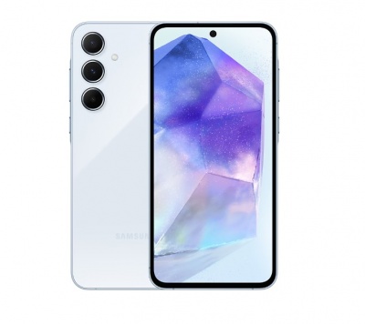 Samsung | Galaxy | A55 A556 | Ice Blue | 6.6 " | Super AMOLED | 1080 x 2340 pixels | Exynos | Internal RAM 8 GB | 128 GB | Dual SIM | 4G | 5G | Main camera resolution 50+12+5 MP | Secondary camera resolution 32 MP | Android | 14