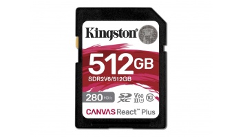 Kingston SDXC II V60 React Plus | SDR2V6/512GB | 512 GB | SDXC | Flash memory class Class 10, UHS-II, U3, V60