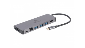 Cablexpert USB Type-C 5-in-1 multi-port adapter (Hub + HDMI + PD + card reader + LAN) | A-CM-COMBO5-05 | Adapter
