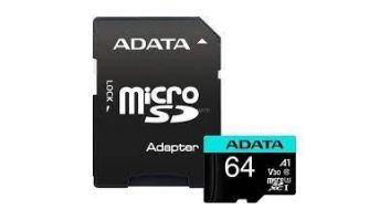 MEMORY MICRO SDXC 64GB W/ADAP./AUSDX64GUI3V30SA2-RA1 ADATA