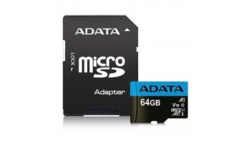 MEMORY MICRO SDXC 64GB CLASS10/W/A AUSDX64GUICL10A1-RA1 ADATA
