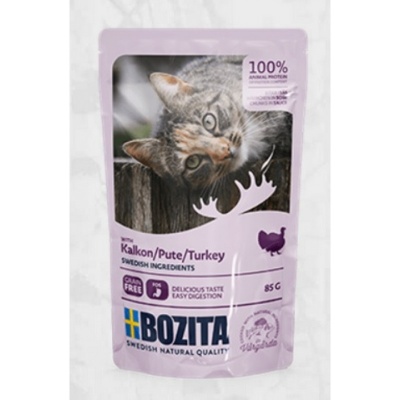 Bozita Turkey Sauce, 85g - bezgraudu gaļas gabaliņi ar tītaru mērcē