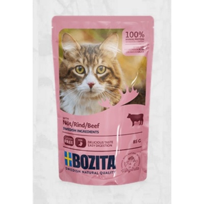 Bozita Beef Sauce, 85g - bezgraudu gaļas gabaliņi ar liellopu mērcē