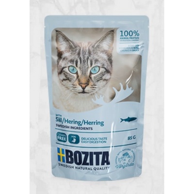 Bozita Herring Sauce, 85g - bezgraudu gaļas gabaliņi ar siļķi mērcē