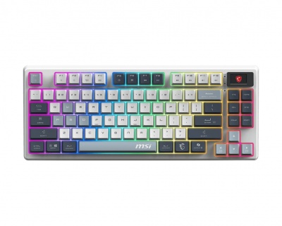 MSI FORGE GK600 TKL WIRELESS SKY | Gaming Keyboard | Wireless | US | Bluetooth | 2.4 GHz, Bluetooth, USB 2.0 | Mechanical Linear