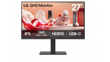 LG 27BA65QB-B | 27 " | IPS | 16:9 | 100 Hz | 5 ms | 2560 x 1440 pixels | 350 cd/m² | HDMI ports quantity 1